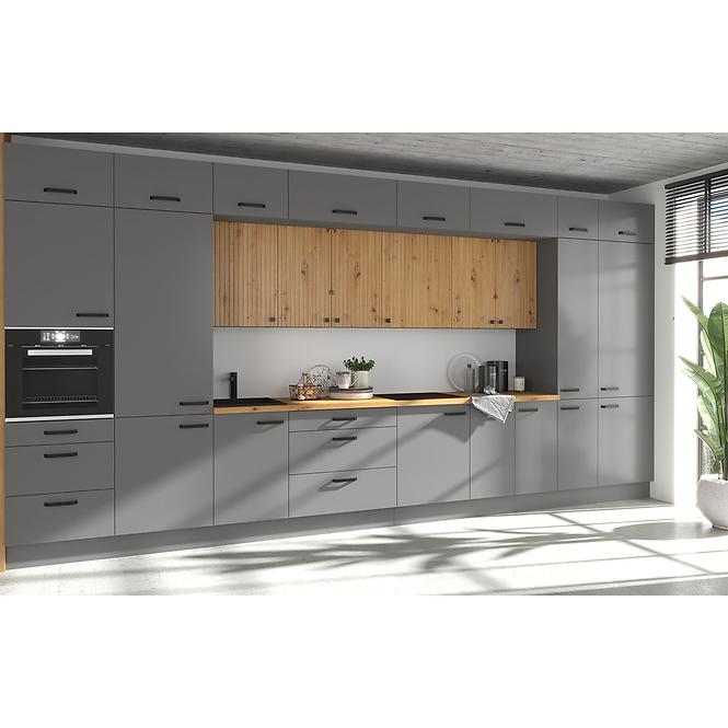 Kuchynská skrinka AVA dub artisan/antracitová 60dks-215 1f 3s