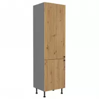 Kuchynská skrinka AVA dub artisan/antracitová 60lo-215 2f