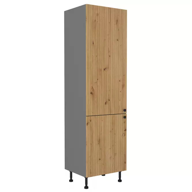 Kuchynská skrinka AVA dub artisan/antracitová 60lo-215 2f