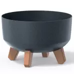 Kvetináč Gracia Eco Wood Standard 400 – antracit eco