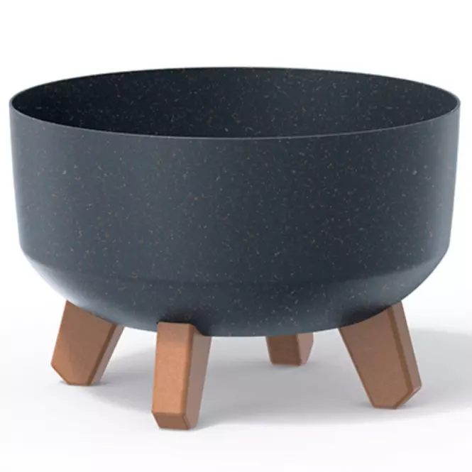 Kvetináč Gracia Eco Wood Standard 400 – antracit eco