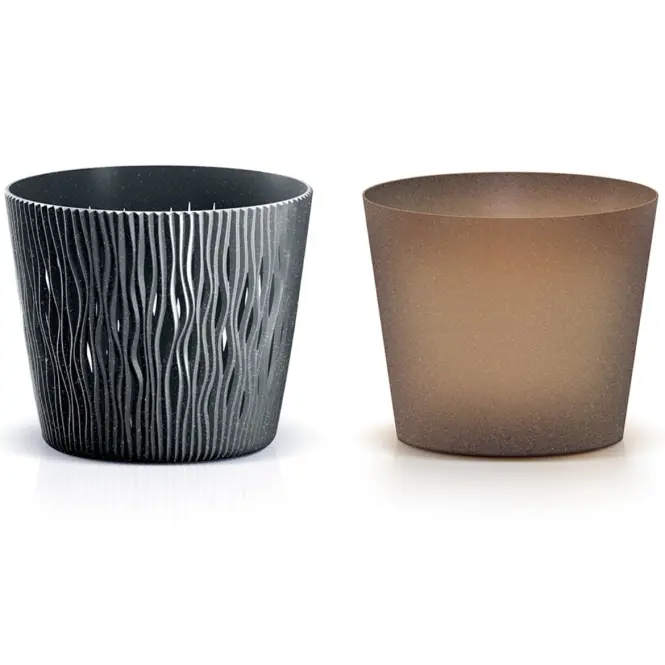 Kvetináč Sandy okrúhly 160 – antracit Eco,2