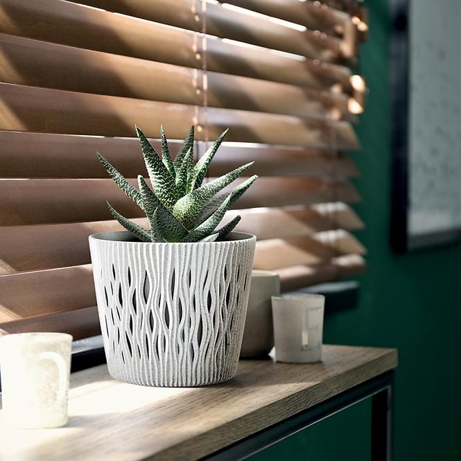 Kvetináč Sandy okrúhly 160 – antracit Eco