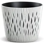 Kvetináč Sandy okrúhly 160 – biely Eco