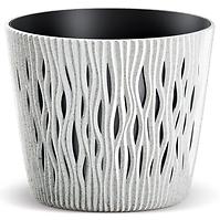 Kvetináč Sandy okrúhly 160 – biely Eco