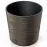 Kvetináč Furu okrúhly Low Eco Wood 250 – káva Eco