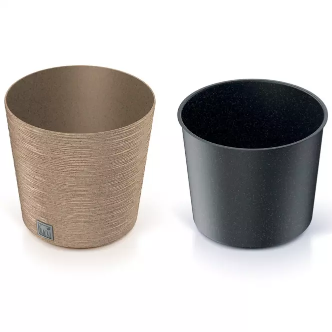 Kvetináč Furu okrúhly Low Eco Wood 250 – natura eco