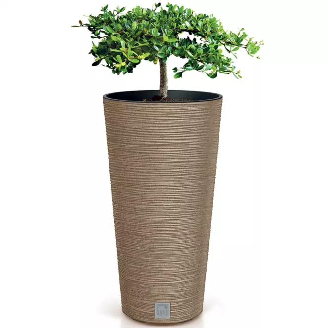 Kvetináč Furu okrúhly Slim eco Wood 250 – natura eco