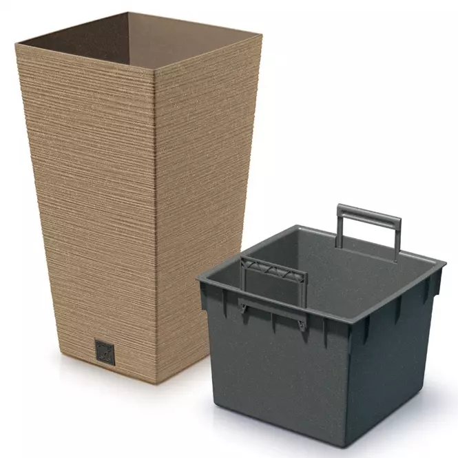 Kvetináč Furu štvorec Eco Wood 265 – natura eco