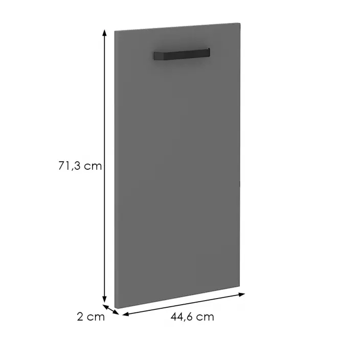 Dvierka na umývačku NESSA antracitová 713x446,2
