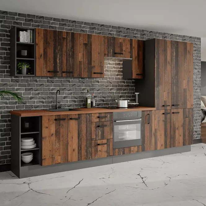 Dvierka na umývačku TESSA oldstyle/antracitová 570x596