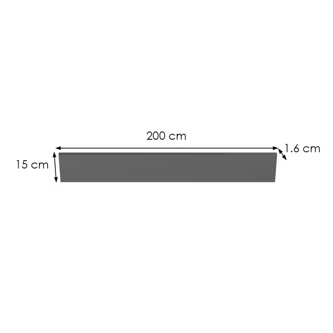 Sokel antracitová 2000X150 mm (1 ks)