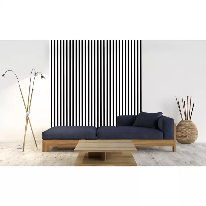 Dekoračný lamelový panel MDF/HDF Biely 41x190x2750