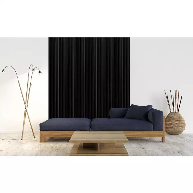 Dekoračný lamelový panel MDF/HDF čierny mat 41x190x2750