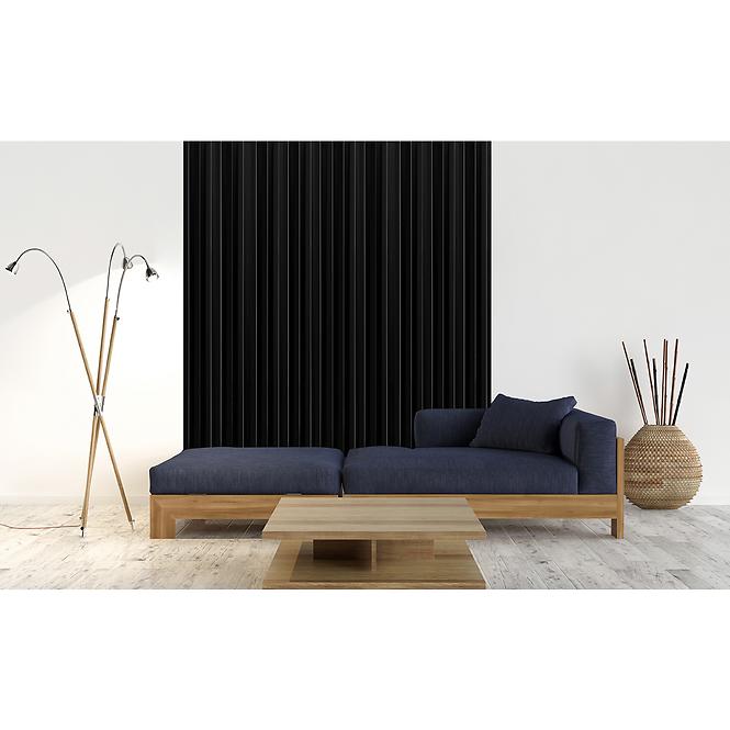 Dekoračný lamelový panel MDF/HDF čierny mat 41x190x2750