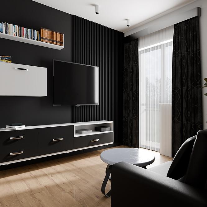 Dekoračný lamelový panel MDF/HDF čierny mat 41x190x2750