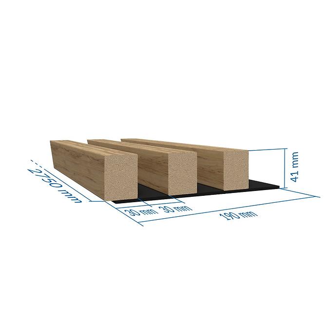 Dekoračný lamelový panel MDF/HDF Dub Catania 41x190x2750