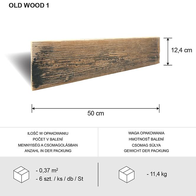 Betónový obkladový kameň Old Wood Bright