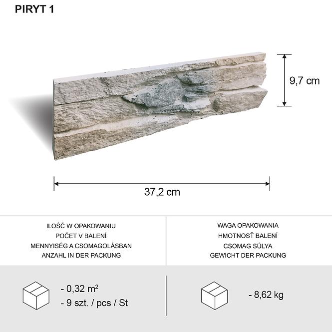 Betónový obkladový kameň Piryt 1
