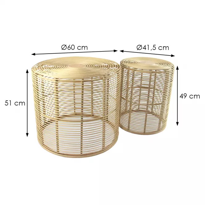 Konferenčný stolík BULAN RATTAN 60