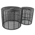 Súprava stolíkov  BULAN RATTAN 60 čierna