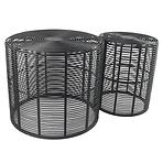 Súprava stolíkov  BULAN RATTAN 60 čierna