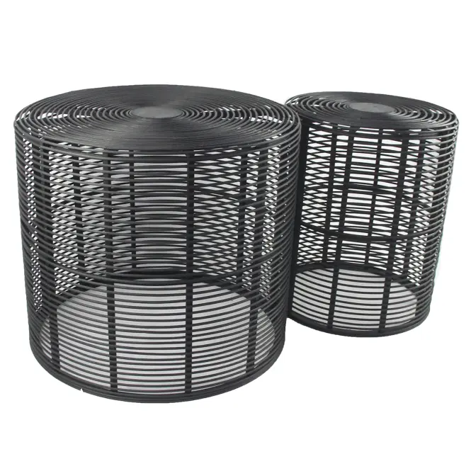 Súprava stolíkov  BULAN RATTAN 60 čierna