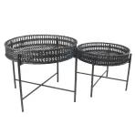 Súprava stolíkov BOHO BAMBOO 60 čierna