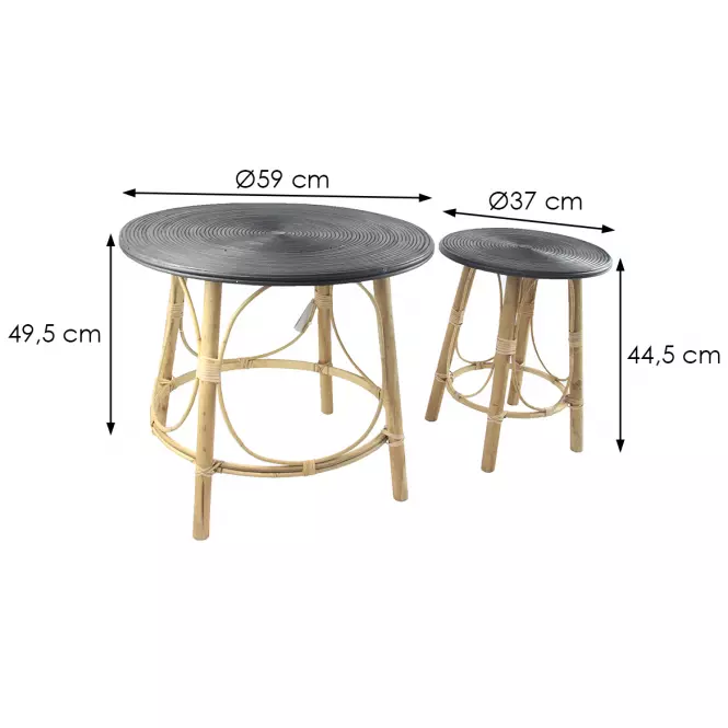 Súprava  stolíkov TAMAN RATTAN 59