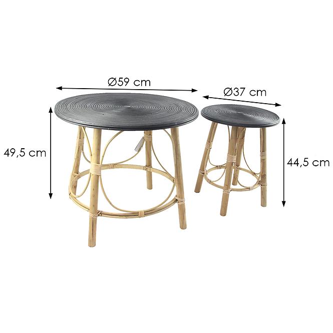 Súprava  stolíkov TAMAN RATTAN 59