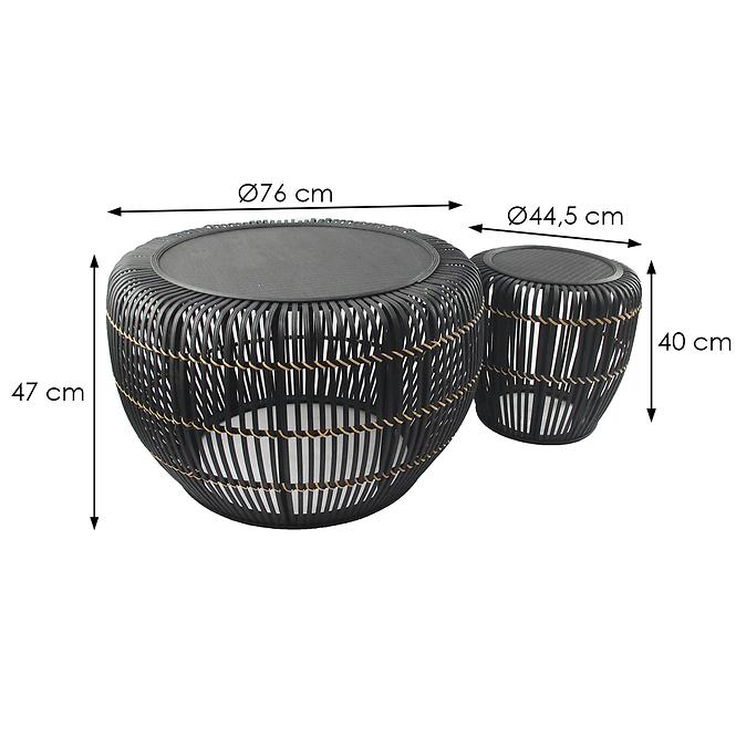 Súprava stolíkov BALI BAMBOO 76