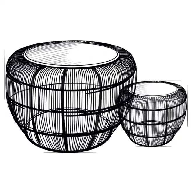 Súprava stolíkov BALI BAMBOO 76