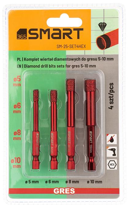 Smart Vyrezávač otvorov na gresu HEX 5-10 mm 4 ks.