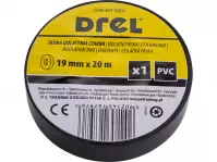 DREL Izolačná páska PVC čierna 19mm x 0,18mm x 20m