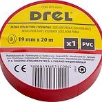 DREL Izolačná páska PVC červená 19mm x 0,18mm x 20m