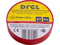 DREL Izolačná páska PVC červená 19mm x 0,18mm x 20m