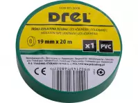 DREL Izolačná páska PVC zelená 19mm x 0,18mm x 20m