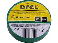 DREL Izolačná páska PVC zelená 19mm x 0,18mm x 20m
