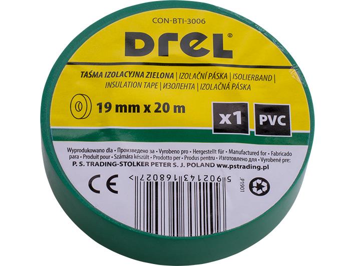 DREL Izolačná páska PVC zelená 19mm x 0,18mm x 20m