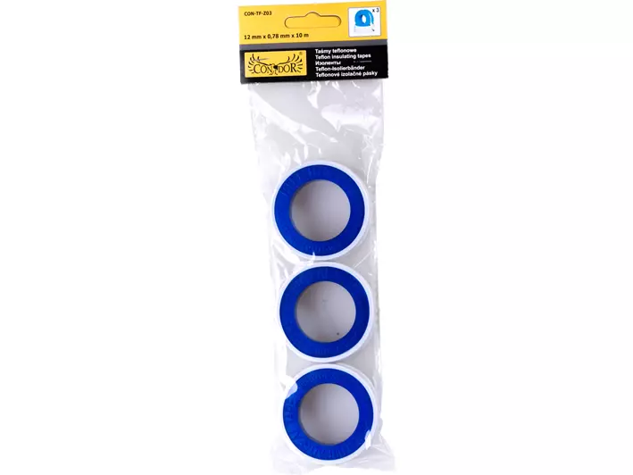Condor Teflónová Páska 12 mm x  0,75 mm x 8m, 3 ks con-tf-z03