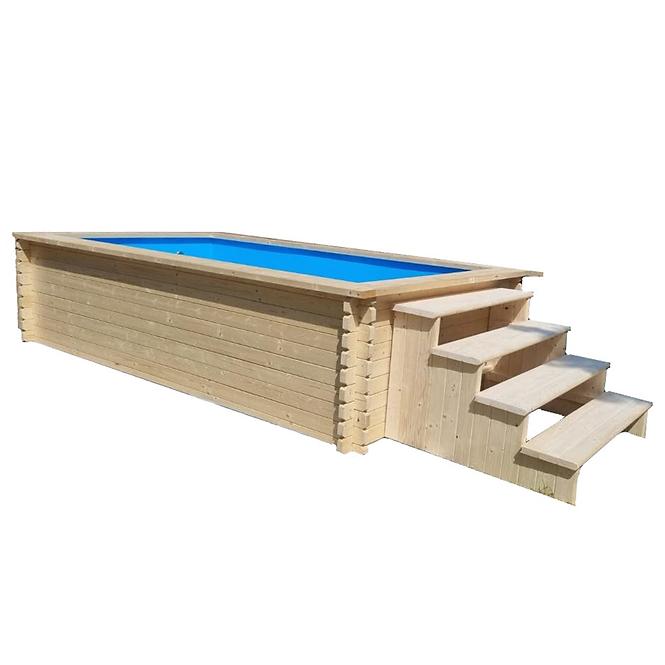 Drevený záhradný bazén 4x2 m