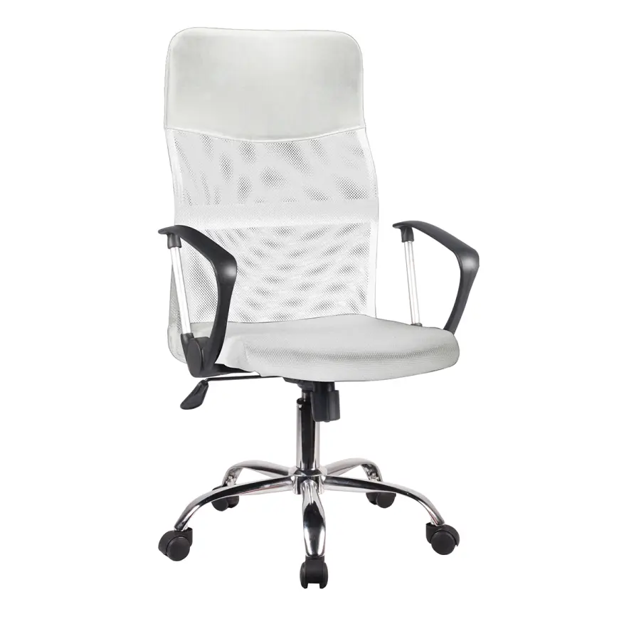 Kancelárske kreslo Mizar 2501 biela/chróm