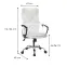 Kancelárske kreslo Mizar 2501 biela/chróm,2