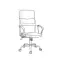 Kancelárske kreslo Mizar 2501 biela/chróm,3