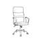 Kancelárske kreslo Mizar 2501 biela/chróm,3