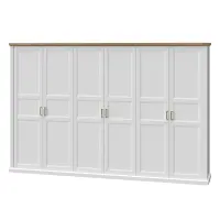 Skriňa 6d Tara p6/ta white/pacific walnut