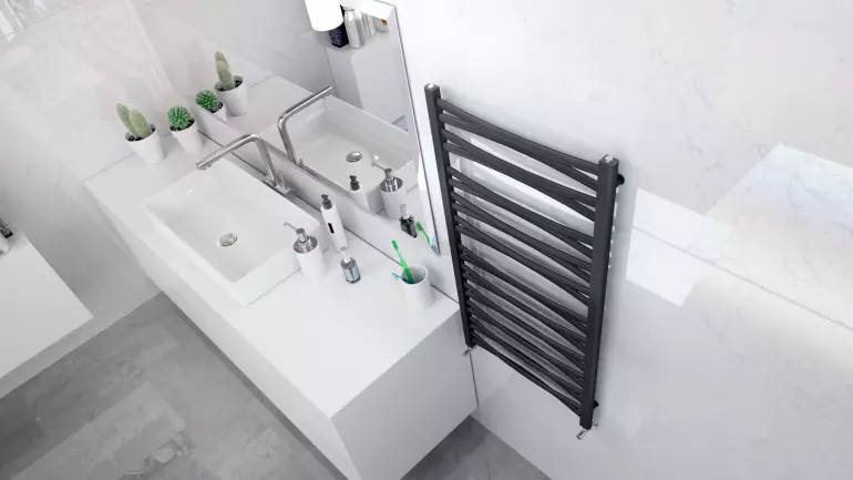Kúpeľňový radiátor Lezka 3D Ł3D 22/50 čierny,6