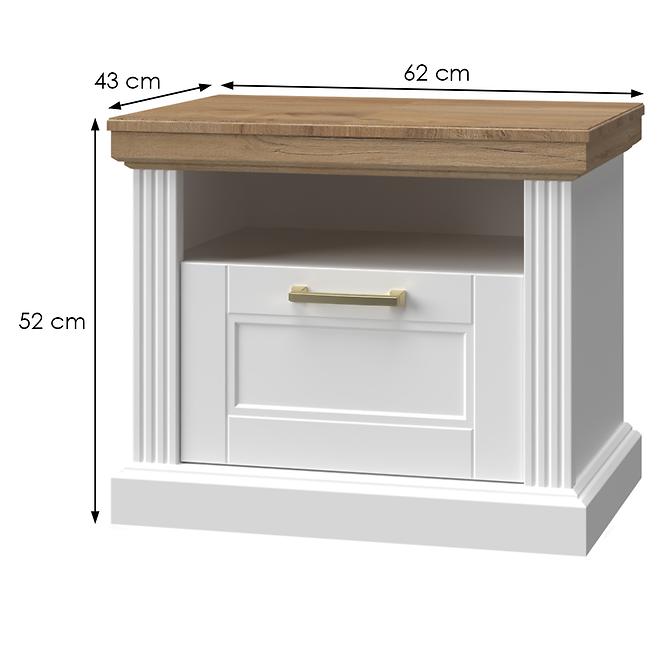 Nočný stolík Tara ns1/ta white/pacific walnut