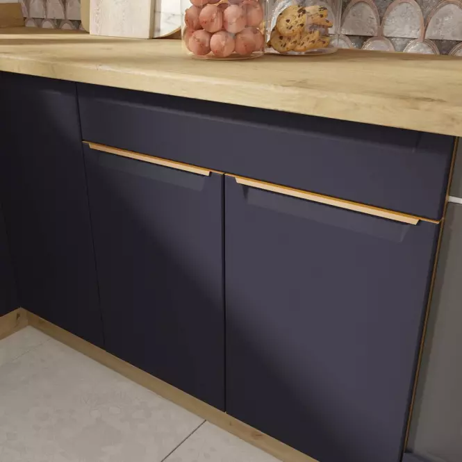 Kuchynská linka Glamour 260 C Plus s pracovná doska blue