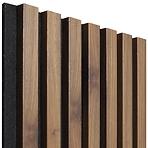 Akustické panely lamelove 3D na plsti Orech Columbia 300x260mm